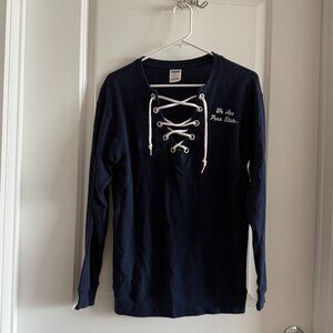 Pink Victoria's Secret We are Penn State Lace Up Sweater Size XS